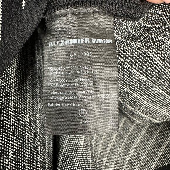 Alexander Wang Womens Size Medium Striped Pencil Skirt Stretch Black White - Picture 3 of 4